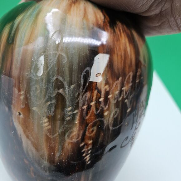 Brush McCoy Pottery Onyx line Vase Jug Flow Browns Art Line Chicago 1933 - Picture 8 of 13